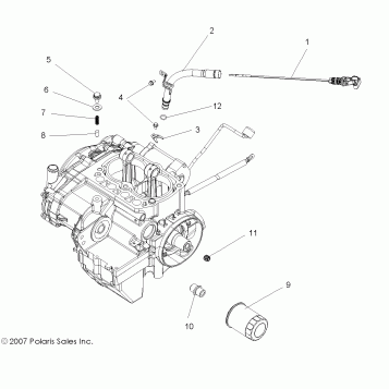 ENGINE, DIPSTICK and OIL FILTER - R10VH76 ALL OPTIONS/VY76AZ (49ATVDIPSTICK08VISTA)