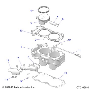 ENGINE, CYLINDER AND PISTON - Z20PAL92AG/AP/BG/BP/LG/G92AG/AP/LG (C701058-4)