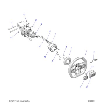 STEERING, UPPER, PREMIUM/DELUXE - Z22M4C92AS/BS/Z92AS/BS (C703083)