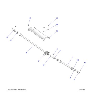 DRIVE TRAIN, PROP SHAFT - Z23NAE99A/99B (C703195)