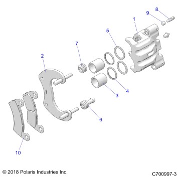 BRAKES, REAR CALIPER - Z20PAL92AG/AP/BG/BP/LG/G92AG/AP/LG (C700997-3)