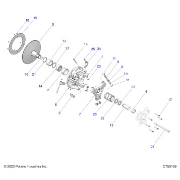 DRIVE TRAIN, PRIMARY CLUTCH - Z26RPK2KAR/BR/AV/BV/AC/BC/AJ/BJ (C750109)