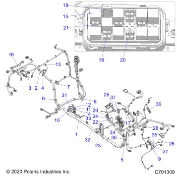 ELECTRICAL, WIRE HARNESS, CHASSIS - Z21RAD92AC/AM/BC/BM (C701309)