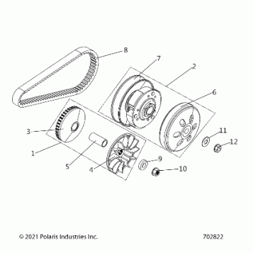 DRIVE TRAIN, PRIMARY CLUTCH - Z26HCA18A4/A7/B4/B7 (702822)