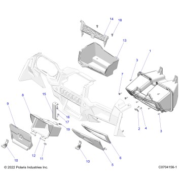 BODY, DASH STORAGE - Z23NAK99A/99B (C0704156-1)