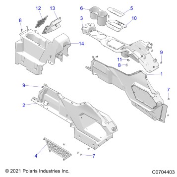 BODY, CENTER CONSOLE - Z23R4E92A/92B (C0704403)