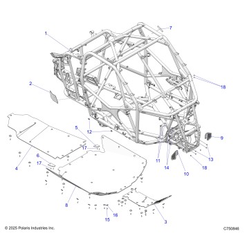 CHASSIS, MAIN FRAME AND SKID PLATES - Z25RRL2KAL (C750846)