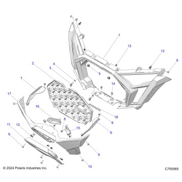 BODY, FRONT BUMPER - Z26RPK2KAR/BR/AV/BV/AC/BC/AJ/BJ (C750565)
