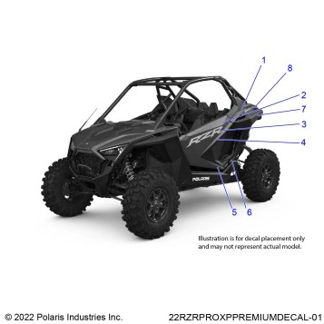 BODY, DECALS, GRAPHICS - Z21RAC92BF (22RZRPROXPPREMIUMDECAL-01)