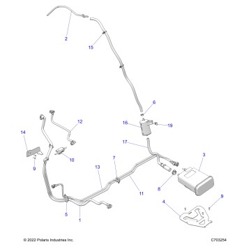 FUEL SYSTEM, FUEL LINES, EVAP - Z23RGD2KBJ/BK (C703254)