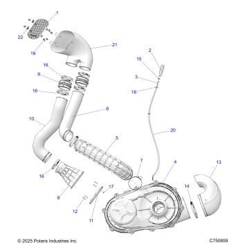 DRIVE TRAIN, CLUTCH COVER DUCTING - Z25RRL2KAL (C750859)