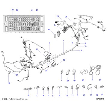 ELECTRICAL, WIRE HARNESS, CHASSIS - Z25XPD92A/92B (C750515)