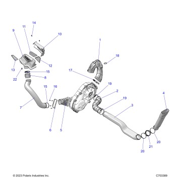 DRIVE TRAIN, CLUTCH COVER, DUCTING - Z24RGD2KAH/AL/BH/BL  (C0703049-02)