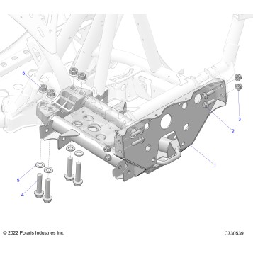 CHASSIS, MOUNTING, FRONT GEARCASE - Z23RAE92A/92B (C730539)