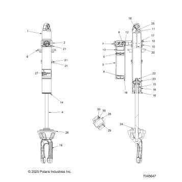SUSPENSION, FRONT SHOCK INTERNALS - Z23RMK2KAJ/BJ (7045647)
