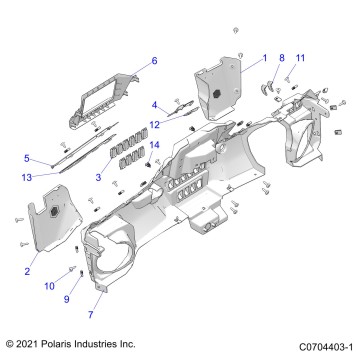 BODY, DASH LOWER - Z21R4E92AG/AS/BG/BS (C0704403-1)