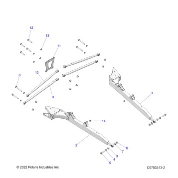 SUSPENSION, REAR CONTROL ARMS - Z23NAV99A/99B (C0703313-2)