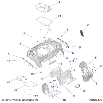 BODY, REAR RACK and FENDERS - Z20CHA57A2/E57AM (C701041-3)