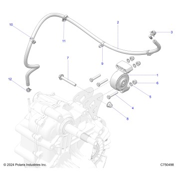 DRIVE TRAIN, MAIN GEARCASE MOUNTING - Z25SPE92A4/B4 (C750498)