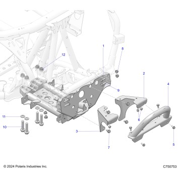 CHASSIS, FRONT GEARCASE AND BUMPER MOUNTING - Z25XPD92A/92B (C750753)