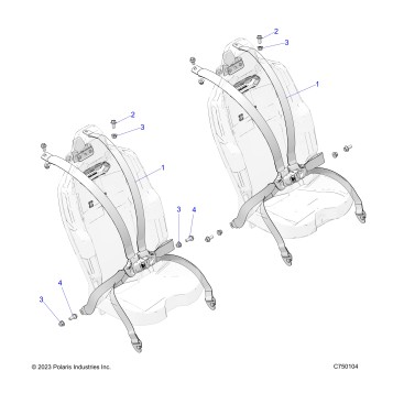 BODY, SEAT BELT MOUNTING, REAR, MULTIPOINT - Z25R4P2KAE/BE (C750104)