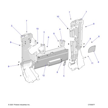 BODY, REAR CLOSEOFF, SIDE PANELS - Z22RME2KAG/BG/K2KAN/BN (C703077)