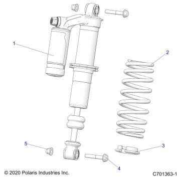 SUSPENSION, FRONT SHOCK - Z23A5K87A4(C701363-1)