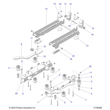 BODY, SEAT MOUNTING, FRONT - Z25XPD92A/92B (C750468)