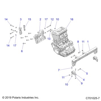 ENGINE, MOUNTING & LONG BLOCK - Z23ASA87A2(C701025-7)