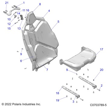 BODY, SEAT ASM.,REAR - Z23G492AL/BL (C0703789-5)