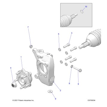 SUSPENSION, FRONT CARRIER AND HUB - Z23G4C92AL/BL (C0705034)
