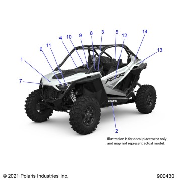 BODY, DECALS - Z22MAD92AJ/BJ/AK/BK (900430)
