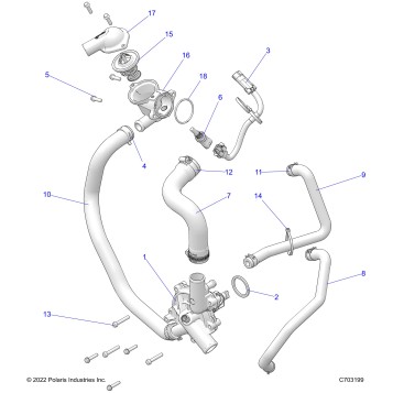 ENGINE, WATERPUMP AND BYPASS - Z23NAE99A/99B (C703199)