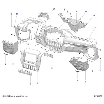 BODY, DASH LOWER - Z25XPD92A/92B (C750170)