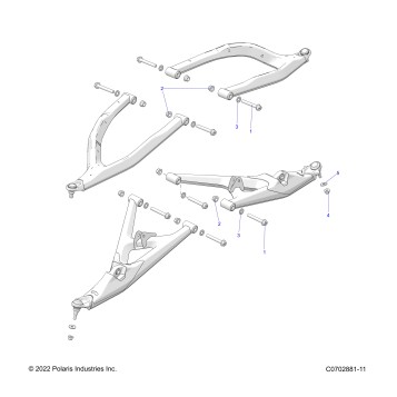 SUSPENSION, FRONT CONTROL ARMS MOUNTING - Z23RMU2KAN/BN (C0702881-2)