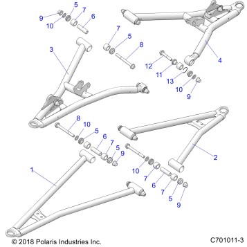 SUSPENSION, FRONT CONTROL ARMS - Z22ASA87A2 (C701011-3)