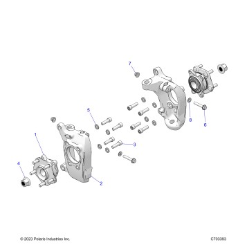 SUSPENSION, FRONT CARRIER AND HUB - Z24RGD2KAH/AL/BH/BL  (C703393)