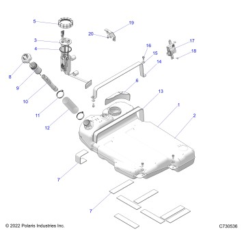 FUEL SYSTEM, TANK - Z23RAE92A/92B (C730536)