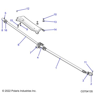 DRIVE TRAIN, PROP SHAFT - Z22N4M99AR (C0704135)