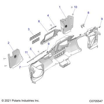 BODY, DASH LOWER - Z23GAD92A/92B (C0705547)