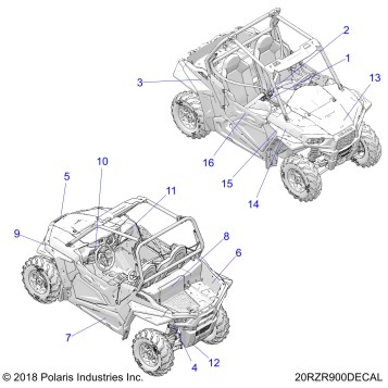 BODY, DECALS - Z20A5K87BG (20RZR900DECAL)