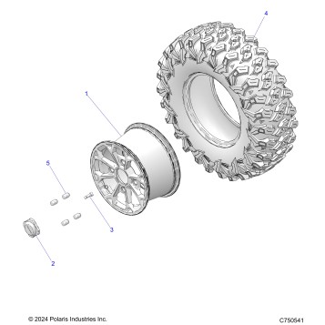 WHEELS, REAR - Z25NMB99A4/B4 (C750541)