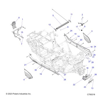 ACCESSORY, BUMPERS AND ROCKERS - Z23RMU2KAN/BN (C750218)