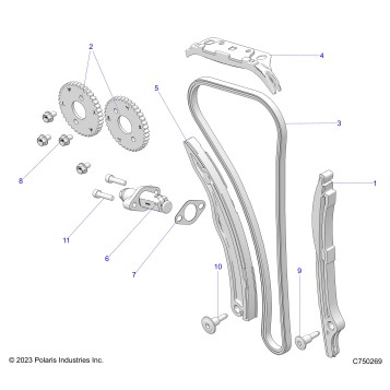 ENGINE, CAM CHAIN AND TENSIONER - Z25XPD92A/92B (C750269)