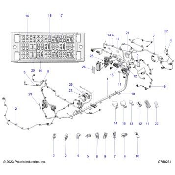 ELECTRICAL, WIRE HARNESS, CHASSIS - Z25RPP2KAE/BE (C750231)