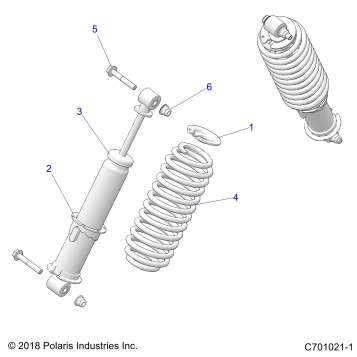 SUSPENSION, FRONT SHOCK - Z20A5A87B2/E87BP/BK/BX (C701021-1)