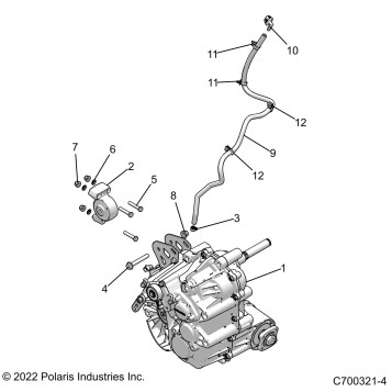 DRIVE TRAIN, MAIN GEARCASE MOUNTING - Z23NAE99A/99B (C700321-4)