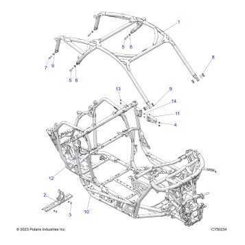 CHASSIS, CAB FRAME - Z23RGK2KAJ/BJ (C750234)