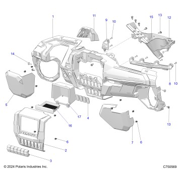 BODY, DASH LOWER - Z25SPE92A4/B4 (C750569)