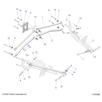 SUSPENSION, REAR TRAILING ARMS MOUNTING - Z25SPD92AA/AF/AL/BA/BL/BF (C750599)